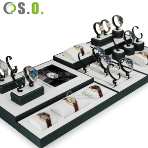 Adereços de exibição de relógio, bandeja de relógio com anel c, bolsa de travesseiro, balcão de mesa, adereços de exibição, suporte de relógio