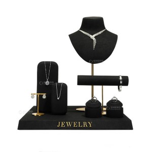 High-End Window Necklace Display Props Stainless Steel Ring Display Set