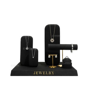 High-End Window Necklace Display Props Stainless Steel Ring Display Set