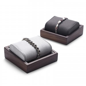 Espositore per collana di gioielli di nuovo stile Espositore per orologio girevole in microfibra Sude Espositore per orologio in legno