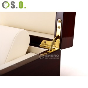 Custom Logo Fashionable Luxury Single Wood Lacquered Couple Watch Box Gift Storage Display Case