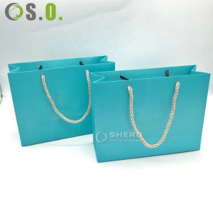 Sacchetti di carta regalo di lusso in cartone personalizzato ecologico con maniglia per borsa della spesa con il tuo logo