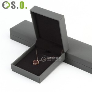 Jewelry Box Covered Display Stand Packaging Jewelry Display Set Packaging Ring Necklace Pendant Box PU Leather Gold Red Blue