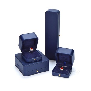 Hot Selling Portable Packaging Jewelry Pu Leather Set Boxes With Print Logo