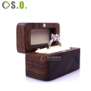 Boîte à bijoux en bois personnalisée, vente en gros d'usine de luxe, boîte à bagues, boîte à bijoux en bois, offre spéciale