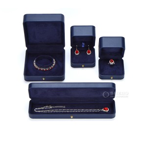 Hot Selling Portable Packaging Jewelry Pu Leather Set Boxes With Print Logo