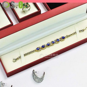 Jual Hot Kemasan Liontin Kalung Plastik Kertas Putih Faux Kulit Hadiah Perhiasan Tampilan Kasus Kotak