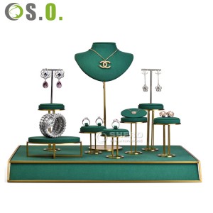 Großhandel mit individuellem Logo-Schmuckständer, Ring-Halsketten-Armband-Ohrring-Schmuck-Display-Set