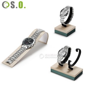 Shero Nieuwe horloge-display lade geborsteld horlogeset standaard toonbank venster horloge display rekwisieten
