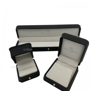 High-End Pu Leather Jewelries Packaging Box Ring Pendant Bangle Jewelry Box Custom Logo