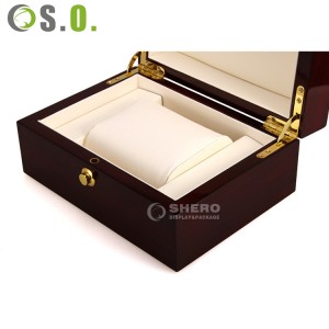 Top Ranking Wholesale Beige Leather Insert Custom Logo Luxury Watch Box Holder Organizer Wooden Watch Box
