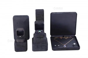 Manufacturing Wholesale Custom Black Flocking Velvet Jewellery Box