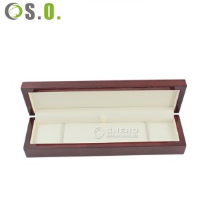Caixa de joias com logotipo personalizado de madeira de alta qualidade, organizador de anel, caixa de pulseira de anel