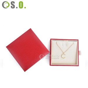 صندوق مجوهرات مصنوع يدويًا عالي الجودة من الشركة المصنعة في الصين صندوق خاتم زفاف مصنوع من الجلد البلاستيكي