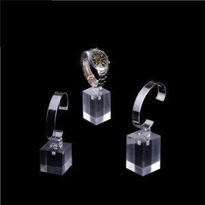 Akrilik erkek saati vitrin şeffaf kristal kadın akıllı saat vitrin braketi özel logo