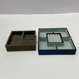 High Quality Bespoke Different Shape Ring Cufflink Pin Jewelry Tray With Different Dividers