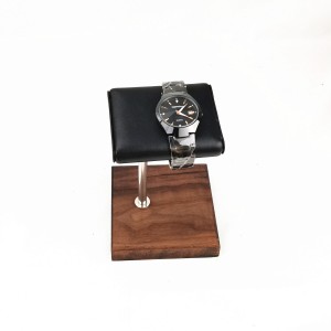 China personalizado recém-chegado relógio de mármore de luxo display de couro preto suporte de pulseira de relógio suporte de exibição de joias