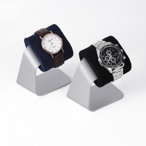 Nuevo estilo, exhibición de collares y joyas, soporte giratorio de terciopelo de cuero para relojes, soporte de exhibición para relojes