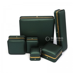 High-End Pu Leather Ring Pendant Box Luxury Jewelry Boxes With Logo Custom Logo Printed