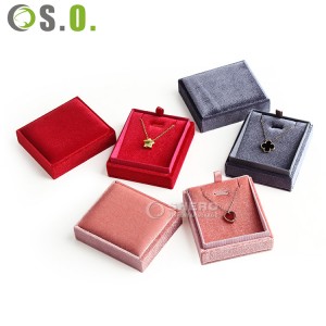 Wholesale Luxury Jewellery Box Packaging Custom Velvet Jewelry Packaging Bangle Earring Bracelet Necklace Ring Box Jewelry Box