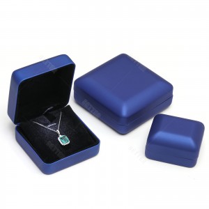 Wholesale Custom New Luxury Jewelry Magnetic Packaging Box Bracelet Storage Box Necklace Blue Leather Ring Jewelry Box