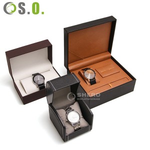 Boîte de montre en édition limitée Pu en Fiber de carbone avec Logo personnalisé, vente en gros, étui pour montres