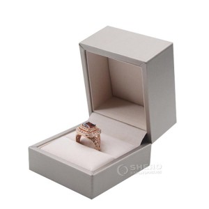 Nieuw ontwerp zwarte luxe geschenk Pu lederen oorbellen sieraden Ring Box Set