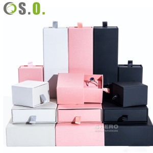 New Design Pull Out Jewelry Paper Packaging Box For Ring Necklace