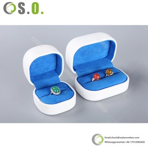 Caixas de plástico de veludo para presente de joias com luz led com anel personalizado colar de led pulseira pingente de embalagem grande para presente de natal