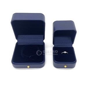 Jewellery Gift Packaging Set Custom LOGO Printed Small Ring Necklace Box Leather Luxury Jewelry Box