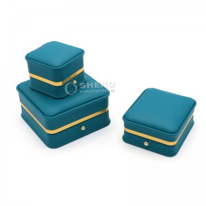 China Luxury Pu Leather Packaging Custom Made Jewelry Boxes For Ring Necklace Bangle