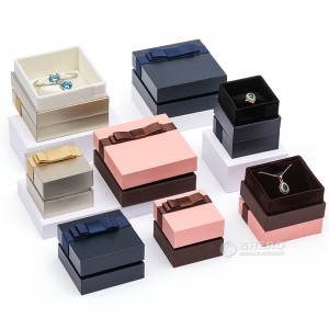 Cajas de regalo de joyería al por mayor, embalaje con logotipo personalizado, cajas de joyería, pendientes de papel, anillo, collar, pulsera, caja, cajas de joyería