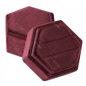 Boîte à bijoux rouge en velours avec logo personnalisé, coffret cadeau en velours rose, collier, boucles d'oreilles, bague, coffret à bijoux
