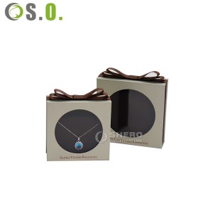 Custom Small Paper Cardboard Ring Drawer Packaging Jewelry Gift Box And Bag With Logo Printed