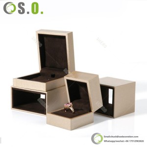 2023 Luxury Necklace Wholesale Jewelry Packaging Boxes A Set Jewelry Gift Box Wiredrawing Design Pu Leather Ring Jewelry Case