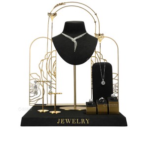 Luxury Custom Ring Pendant Bracelet Shop Window Jewelry Display Holder Props Set