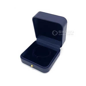 Schmuck-Geschenkverpackungsset, individuelles Logo bedruckt, kleine Ring- und Halskettenbox, luxuriöse Leder-Schmuckbox