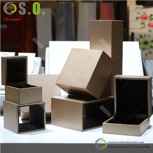 Großhandel Luxus-Kunstleder-Papier-Schmuck-Ring-Box Schmuckverpackung Schmucketuis Schmuckkästchen zum Verpacken