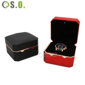 Embalagem de pingente de luxo levou luz pulseira de jóias caixa de relógio embalagem de luz caixa de jóias led