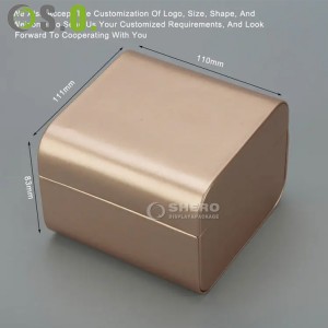 Пользовательский логотип Оптовая продажа Золотая искусственная кожа умная коробка для часов со светодиодной подсветкой для выпечки снаружи
