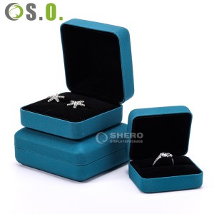 Caixa de jóias de luxo para pingente de ferro veludo jóias caixa de presente e conjunto caixas logotipo personalizado fabricante venda direta