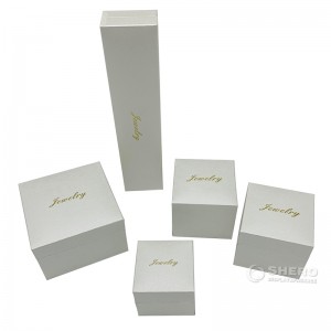 Caixas de jóias de plástico material abotoaduras clássicas caixa de presente com inserção de veludo