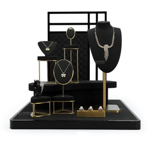 Elegant Jewelry Store Window Jewelry Metal Display Stand Ring Earrings Necklace Display Props Sets