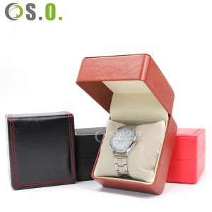 Hot Sell Brown Round Travel Watch Box Case 1 2 3 Slots Custom Logo Red Green Black Brown Pu Leather With Velvet Watch Roll