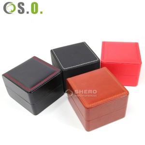 Hot Sell Brown Round Travel Watch Box Case 1 2 3 Slots Custom Logo Red Green Black Brown Pu Leather With Velvet Watch Roll