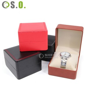 Hot Sell Brown Round Travel Watch Box Case 1 2 3 Slots Custom Logo Red Green Black Brown Pu Leather With Velvet Watch Roll