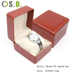 [Copy] Custom logo 6 12 24 slots luxury pu leather gift packaging watch storage box black single watch case band strap display box