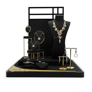 Elegant Jewelry Store Window Jewelry Metal Display Stand Ring Earrings Necklace Display Props Sets