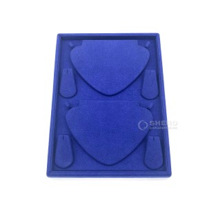 Giveaway jewelry organizers trays luxury custom jewellery display tray case box square wooden velvet jewellery tray with lid