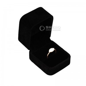 Kotak perhiasan flanel Besi Mewah kreatif Cincin gelang loket perjalanan baldu kotak barang kemas kecil Untuk Perkahwinan